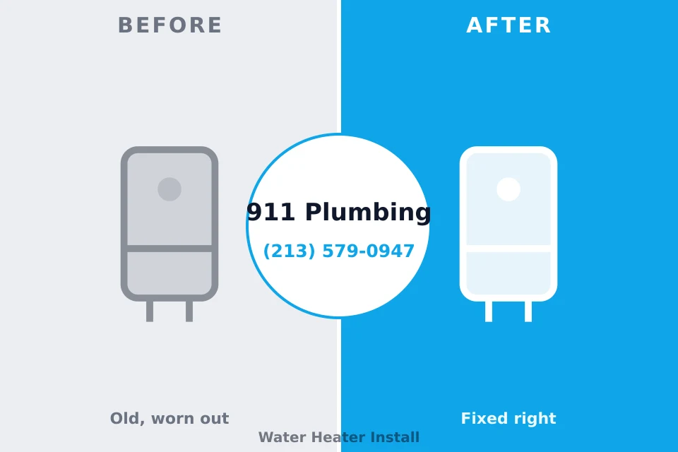 Before and after: plumbing company Lavaca, AR